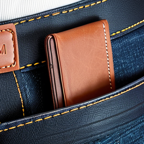 **Image Prompt:** A minimalist, slim leather wallet (TUMI Alpha Slim) discreetly peeking out of a stylish jean pocket. Focus on the wallet's thin profile and the elegance of the leather.