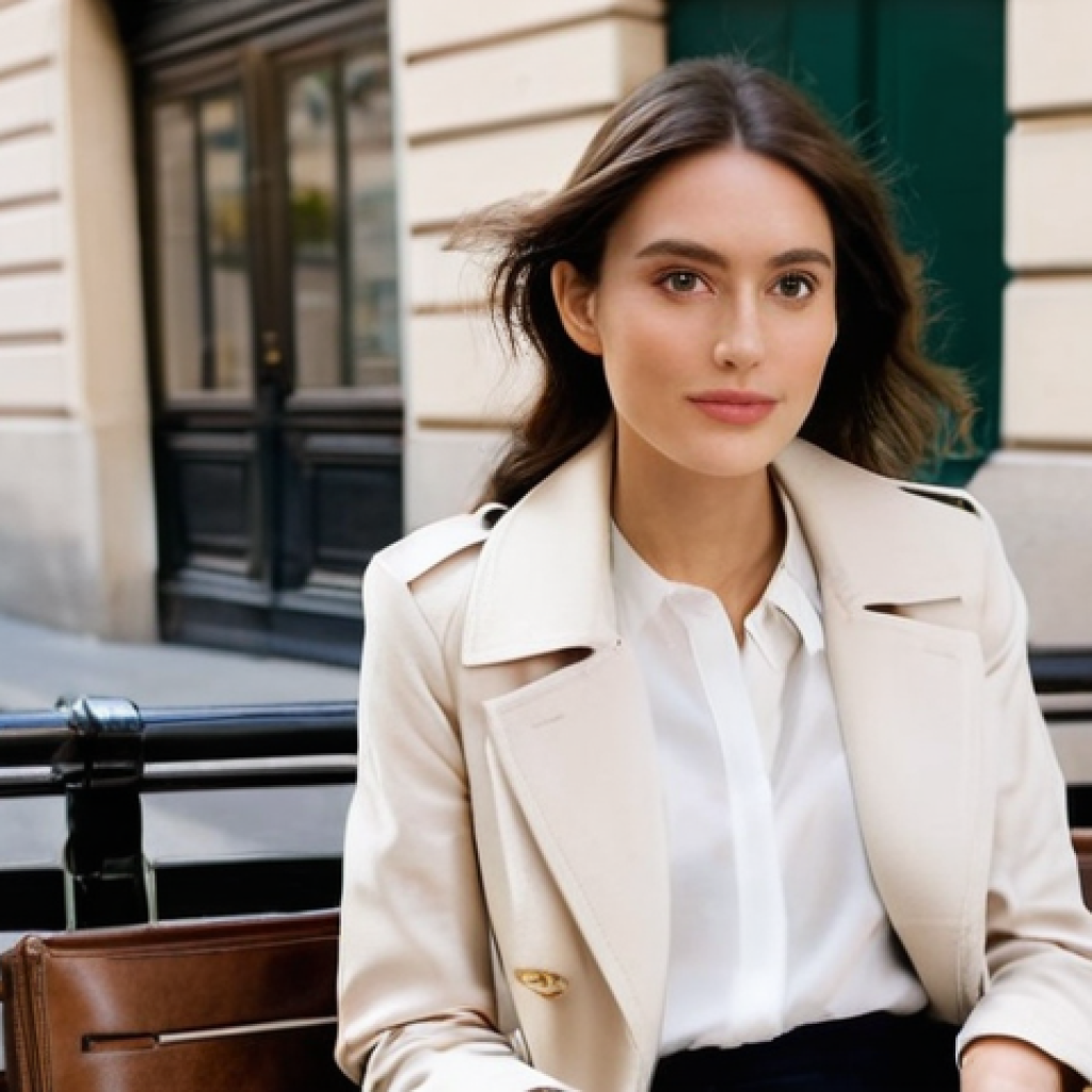 생로랑 YSL 모노그램 지갑의 인기 이유 - **Prompt 1: Everyday Parisian Chic with YSL**
"A stylish woman in her late 20s to early 30s, wea...