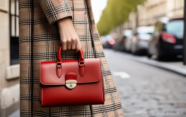 버버리 빈티지 체크와 가죽 지갑 스타일 - Prompt 1: Timeless Elegance of Vintage Check**