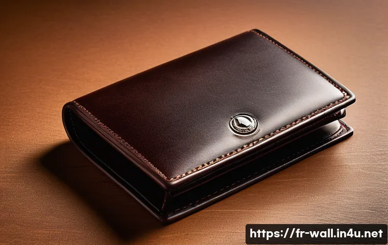 몽블랑 마이스터스튁 지갑 리뷰 - A close-up, hyper-realistic image of a Montblanc Meisterstück wallet crafted from full-grain calf le...