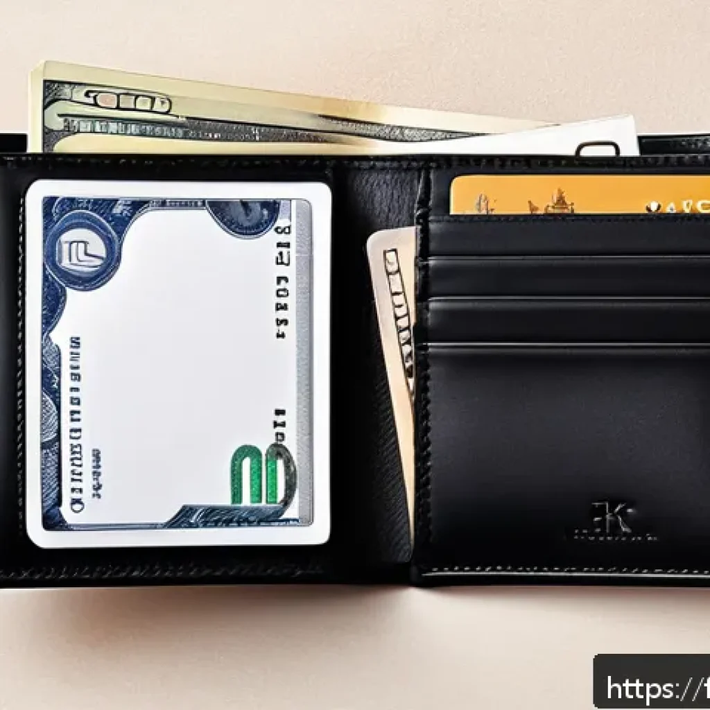 타미힐피거 남성용 지갑 추천 - A sleek and sophisticated men's wallet made of smooth full-grain leather in classic black, featuring...