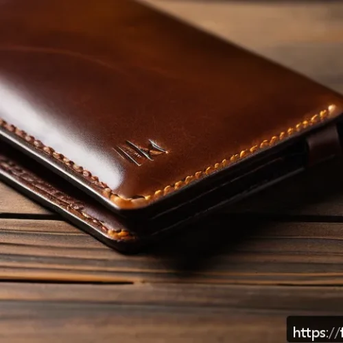 Home 30 L L 빈 캔버스 지갑과 레더 지갑 비교 - A close-up, highly detailed image of a premium leather wallet made from L.L. leather, showcasing its...